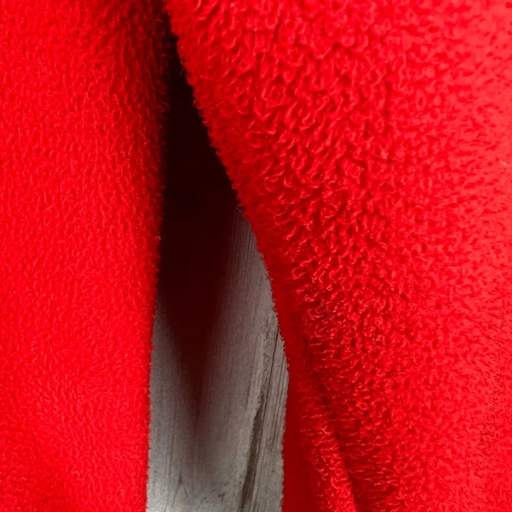 The North Face Men’s Red Zip Up Fleece Jacket Size Small Windwall Embroidery‎